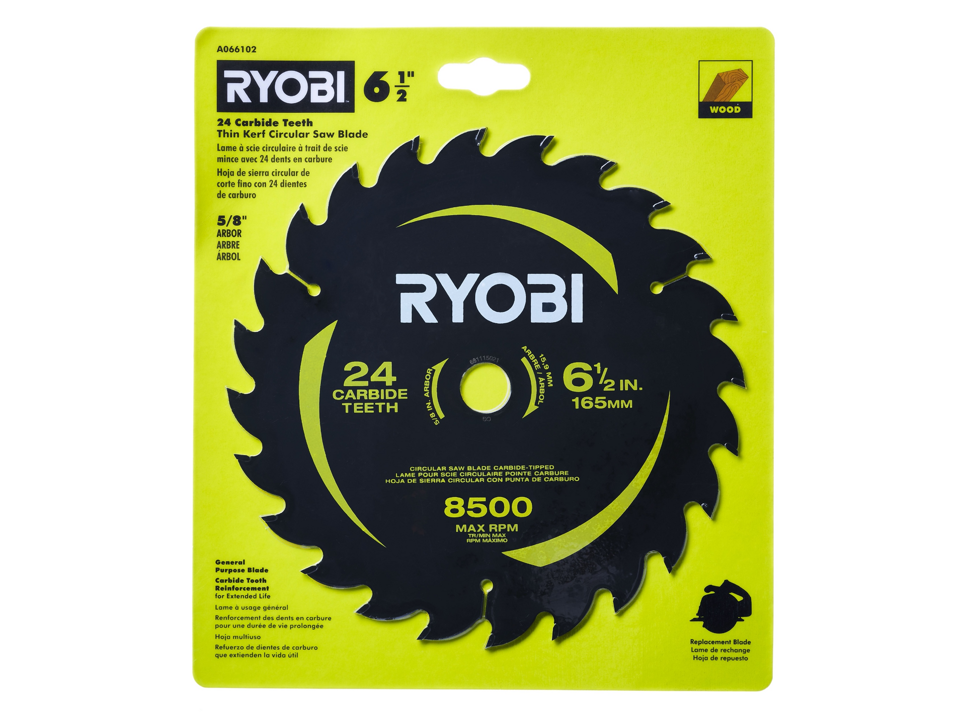 6-1/2" 24 CARBIDE TEETH THIN KERF CIRCULAR SAW BLADE Image 2