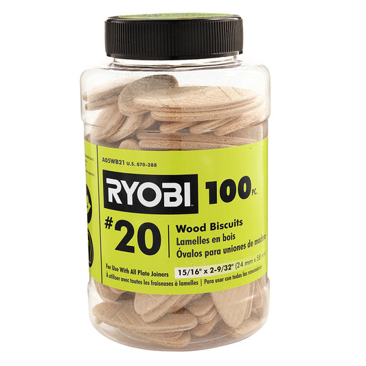 #20 Wood Biscuits (100 PC.) RYOBI Tools