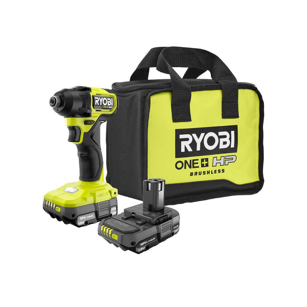 18V ONE+ HP Compact Brushless 1/4” Impact Driver Kit RYOBI Tools