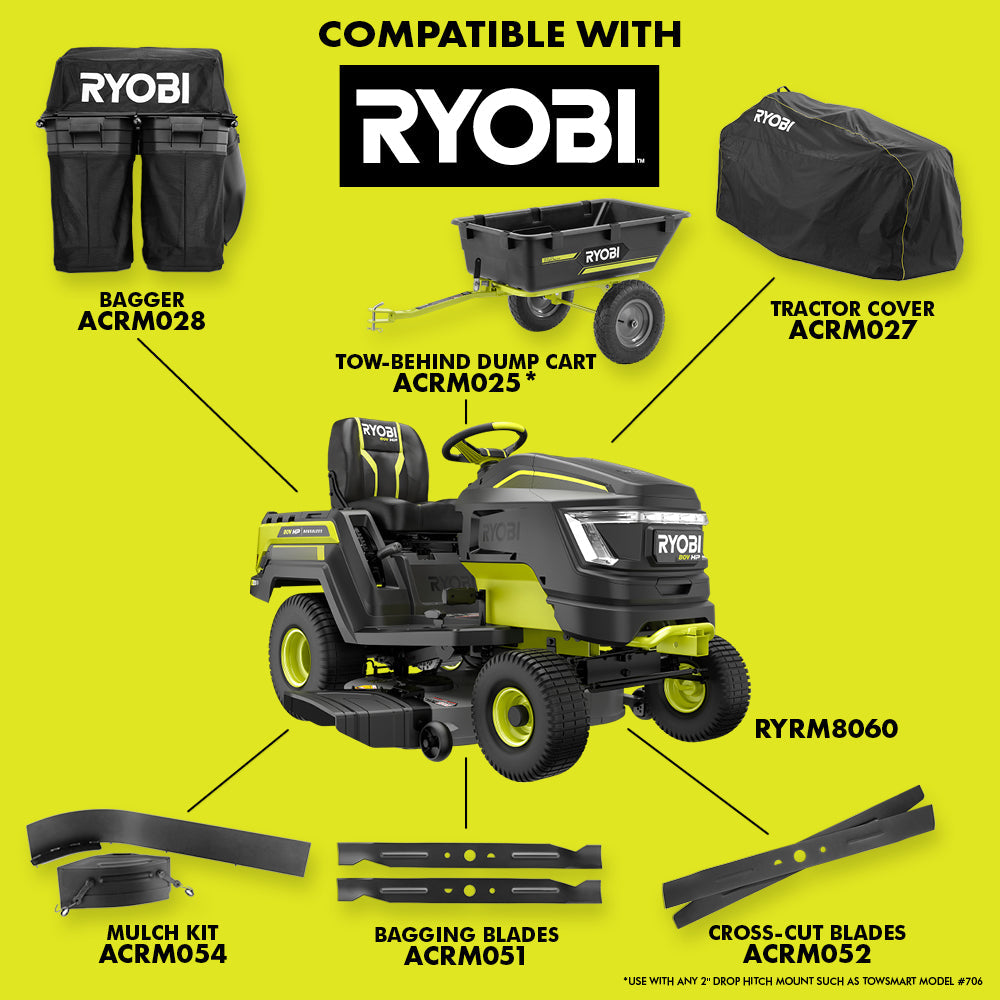 80V HP BRUSHLESS 42" BATTERY CORDLESS ELECTRIC RIDING LAWN TRACTOR Image 10