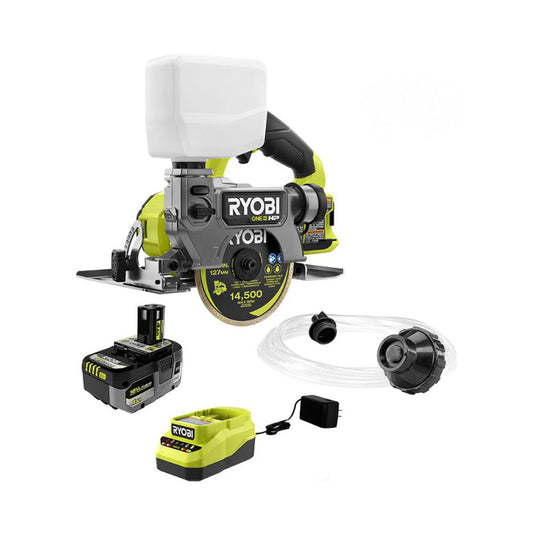 18V ONE+ BRUSHLESS 5" HANDHELD TILE/MASONRY SAW KIT RYOBI Tools