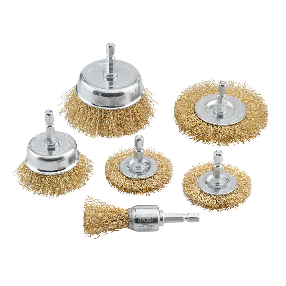 6 PC. Wire Wheel Assortment Set RYOBI Tools