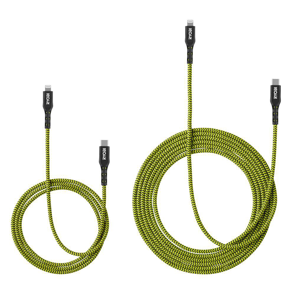4' & 10' USB-C TO LIGHTNING CABLES RYOBI Tools