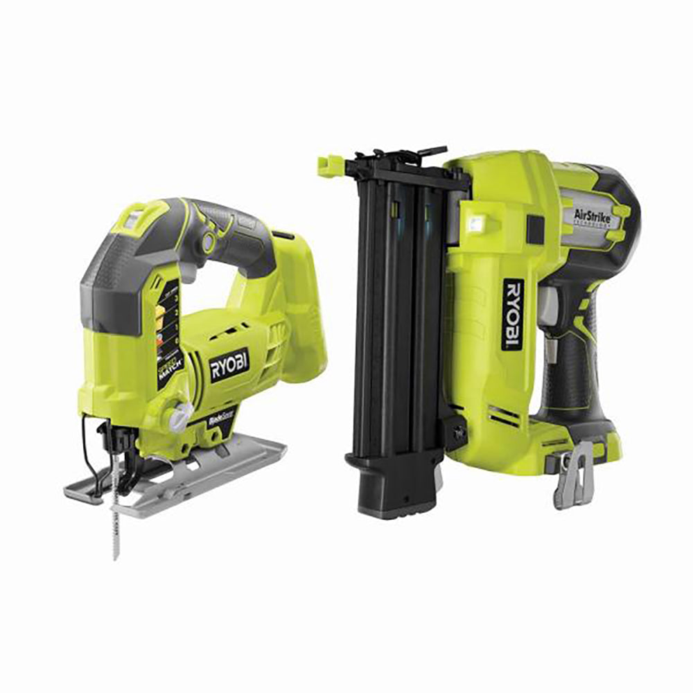 18V ONE+ Airstrike 18GA Brad Nailer & Orbital Jig Saw RYOBI Tools