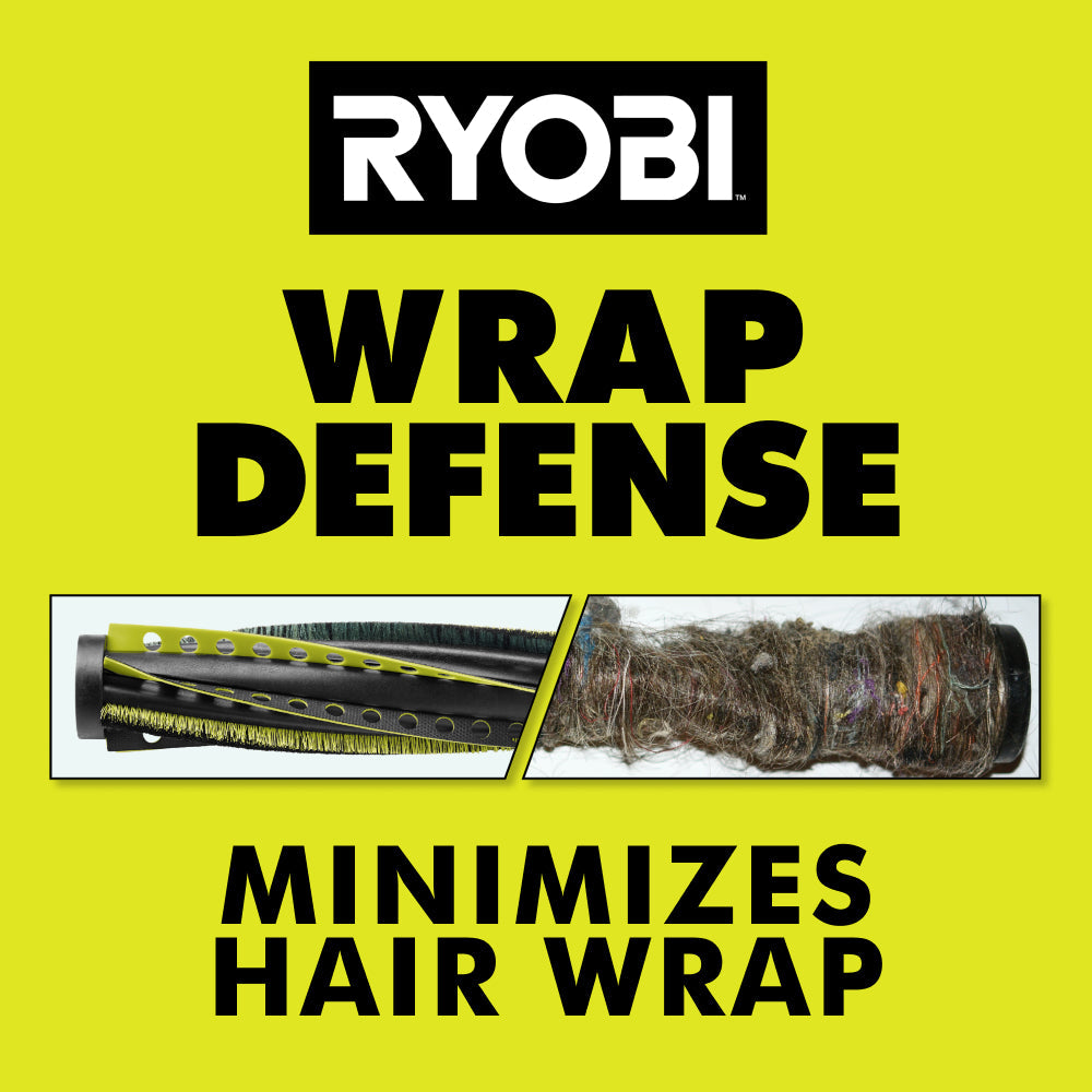 HIGH-CAPACITY STICK VACUUM REPLACEMENT WRAPDEFENSE ROLLER BAR RYOBI Tools