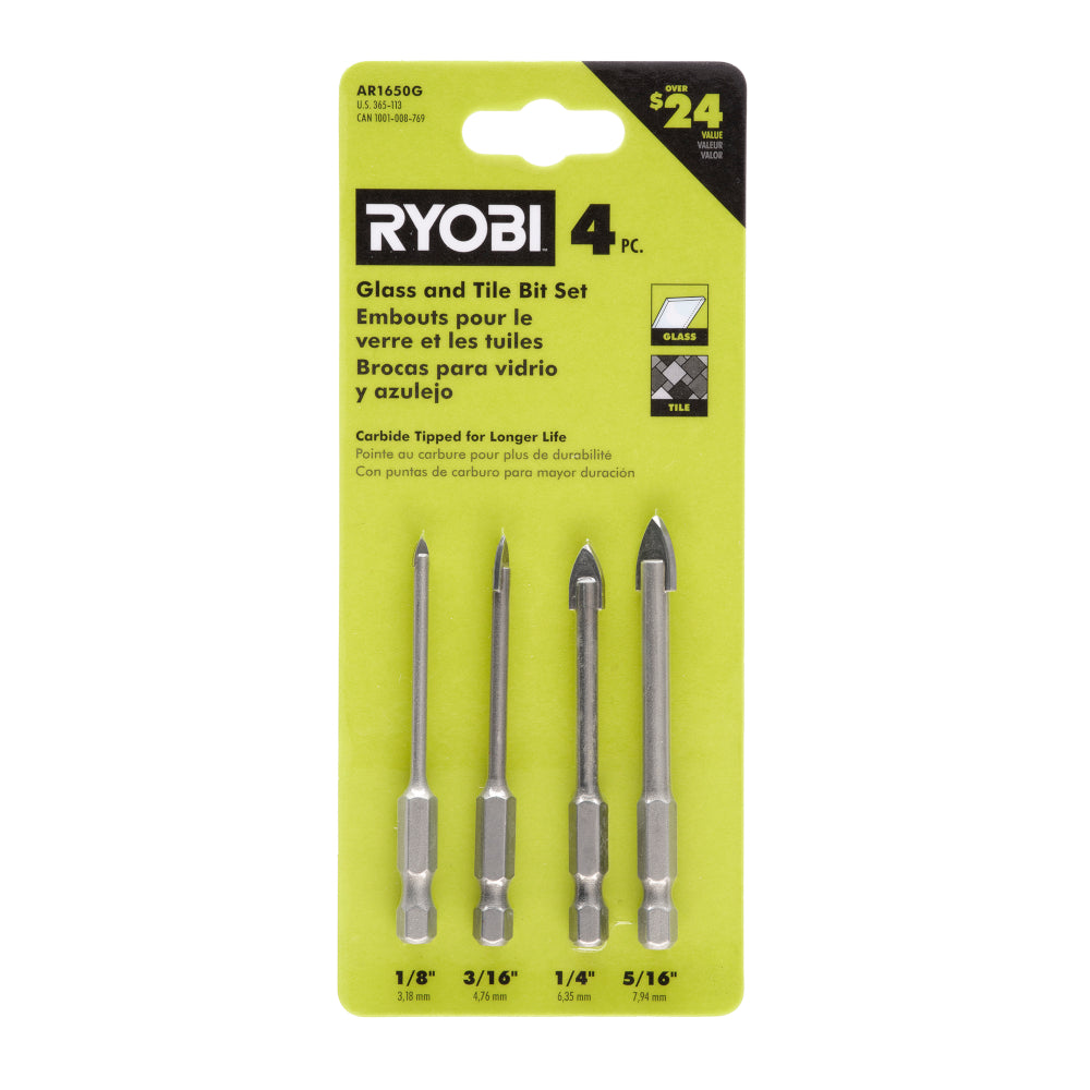 4PC GLASS AND TILE BIT SET RYOBI Tools