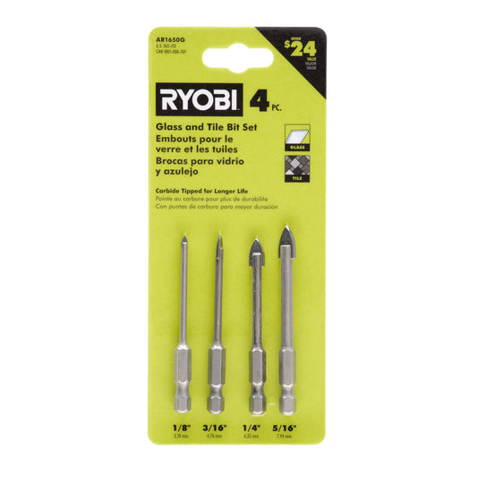 4PC GLASS AND TILE BIT SET RYOBI Tools
