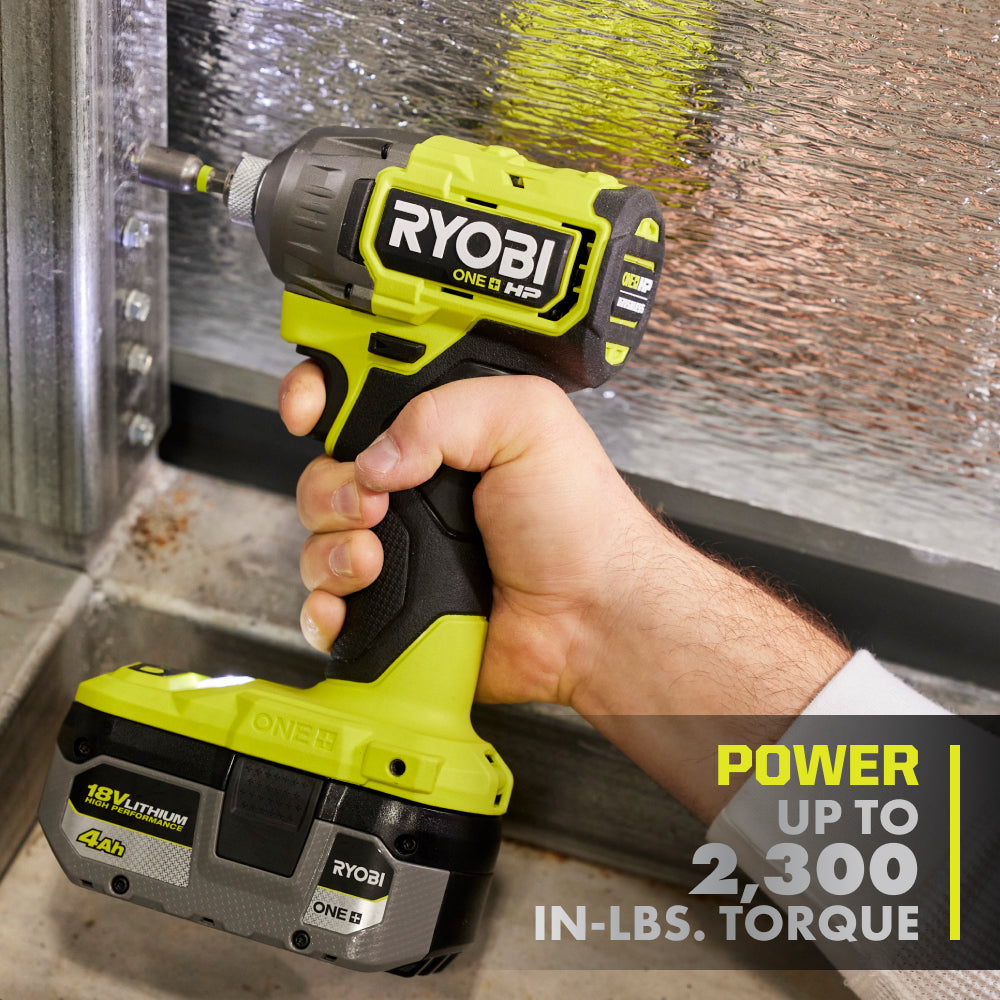 18V ONE+ HP Brushless 4-Mode 1/4" Hex Impact Driver RYOBI Tools