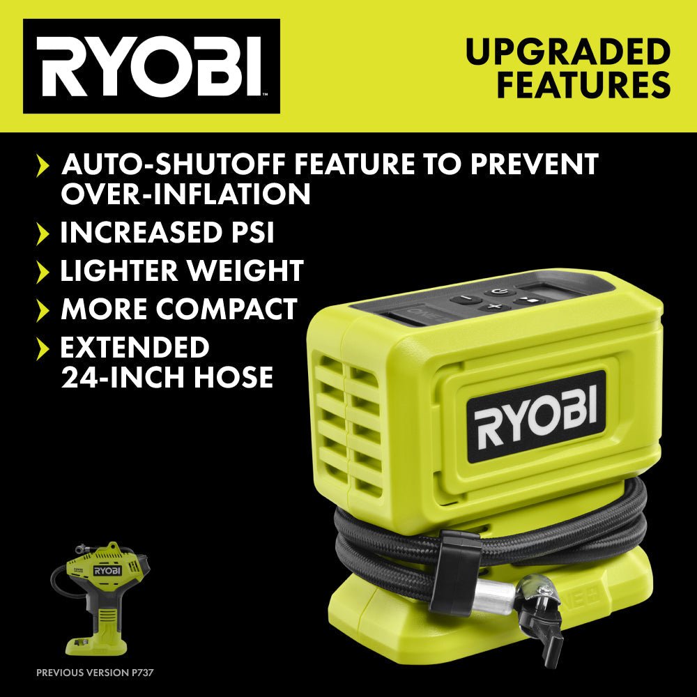 18V ONE+ HIGH PRESSURE DIGITAL INFLATOR RYOBI Tools