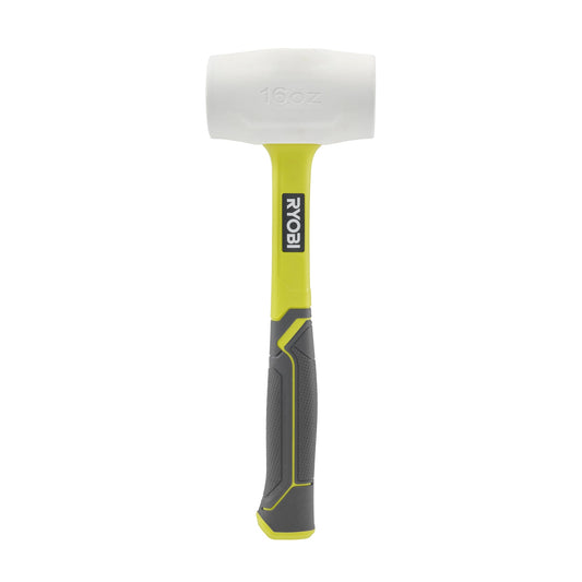 16oz. White Rubber Mallet RYOBI Tools