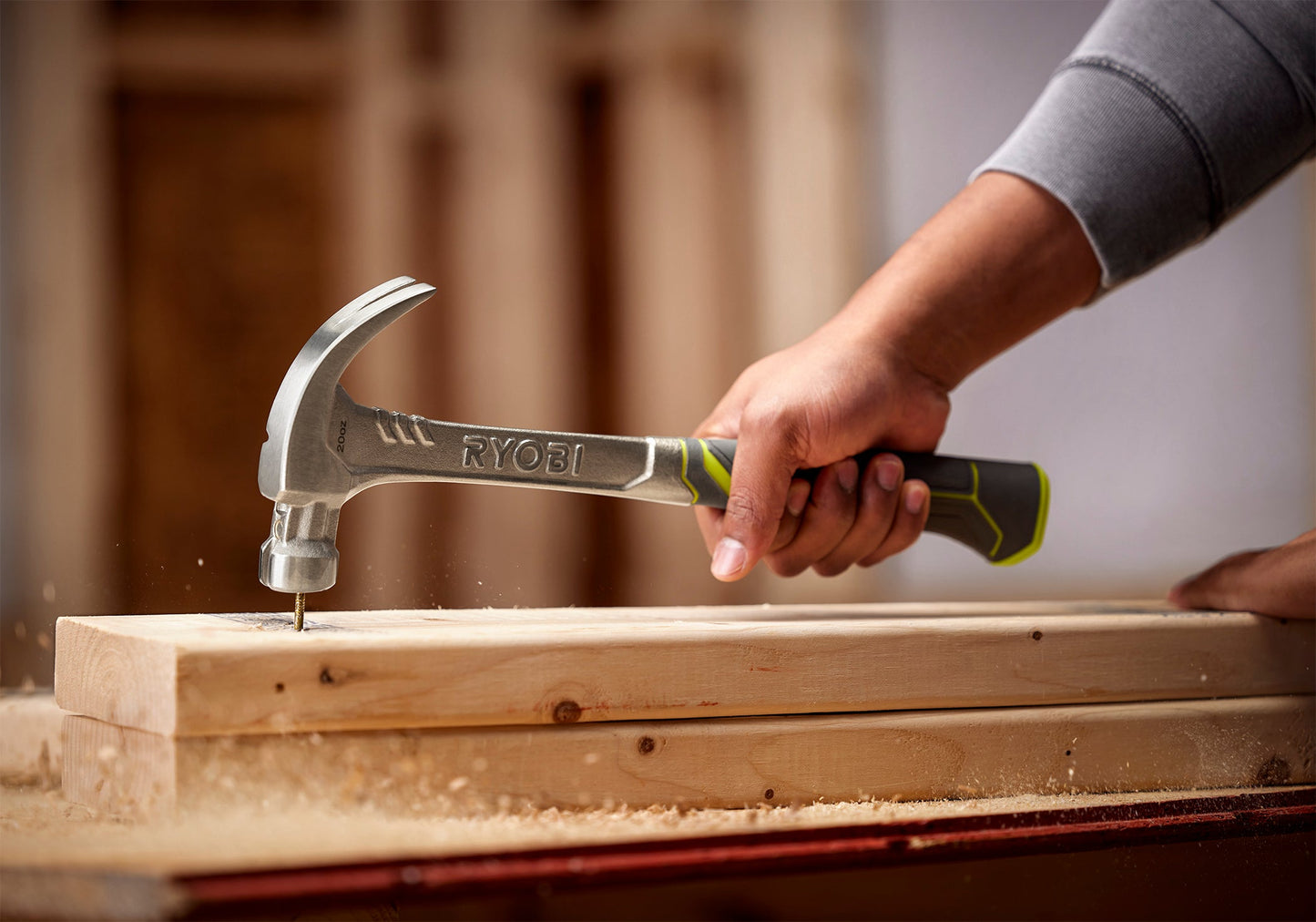 20oz. Steel Curved Claw Hammer RYOBI Tools