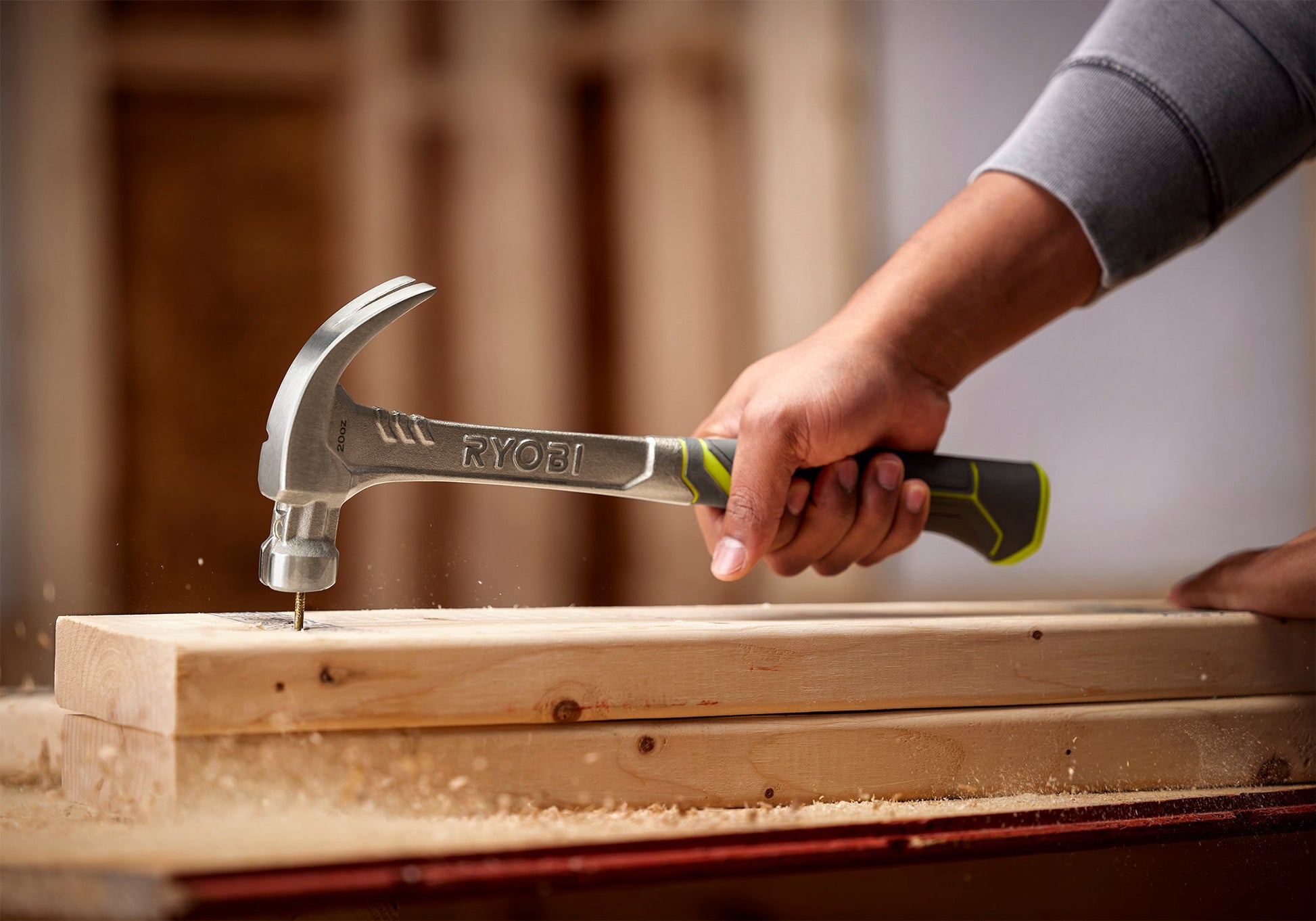 20oz. Steel Curved Claw Hammer RYOBI Tools