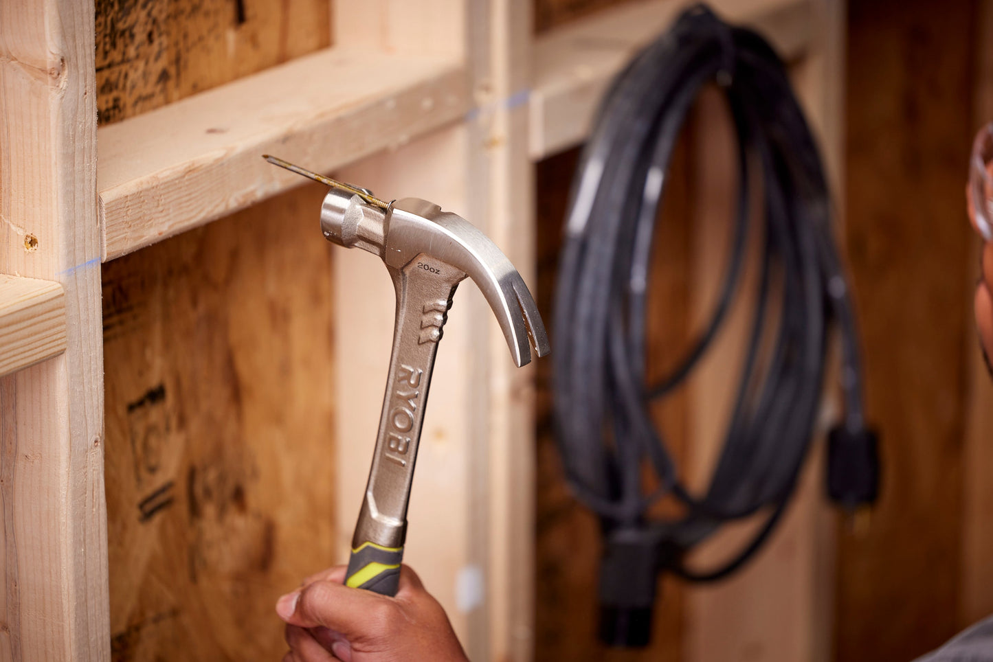 20oz. Steel Curved Claw Hammer RYOBI Tools