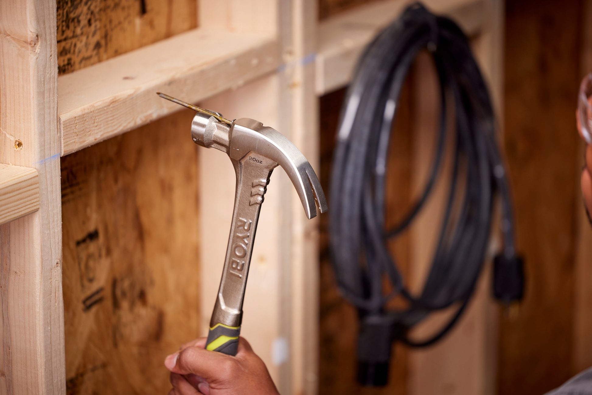 20oz. Steel Curved Claw Hammer RYOBI Tools