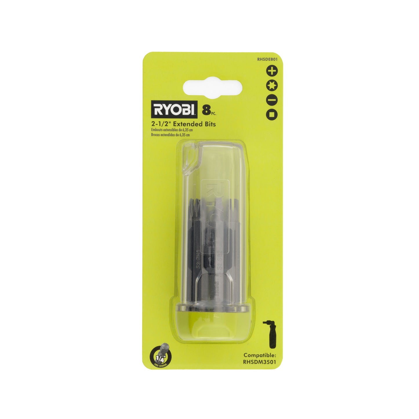 8 PC. 2-1/2" EXTENDED BITS RYOBI Tools