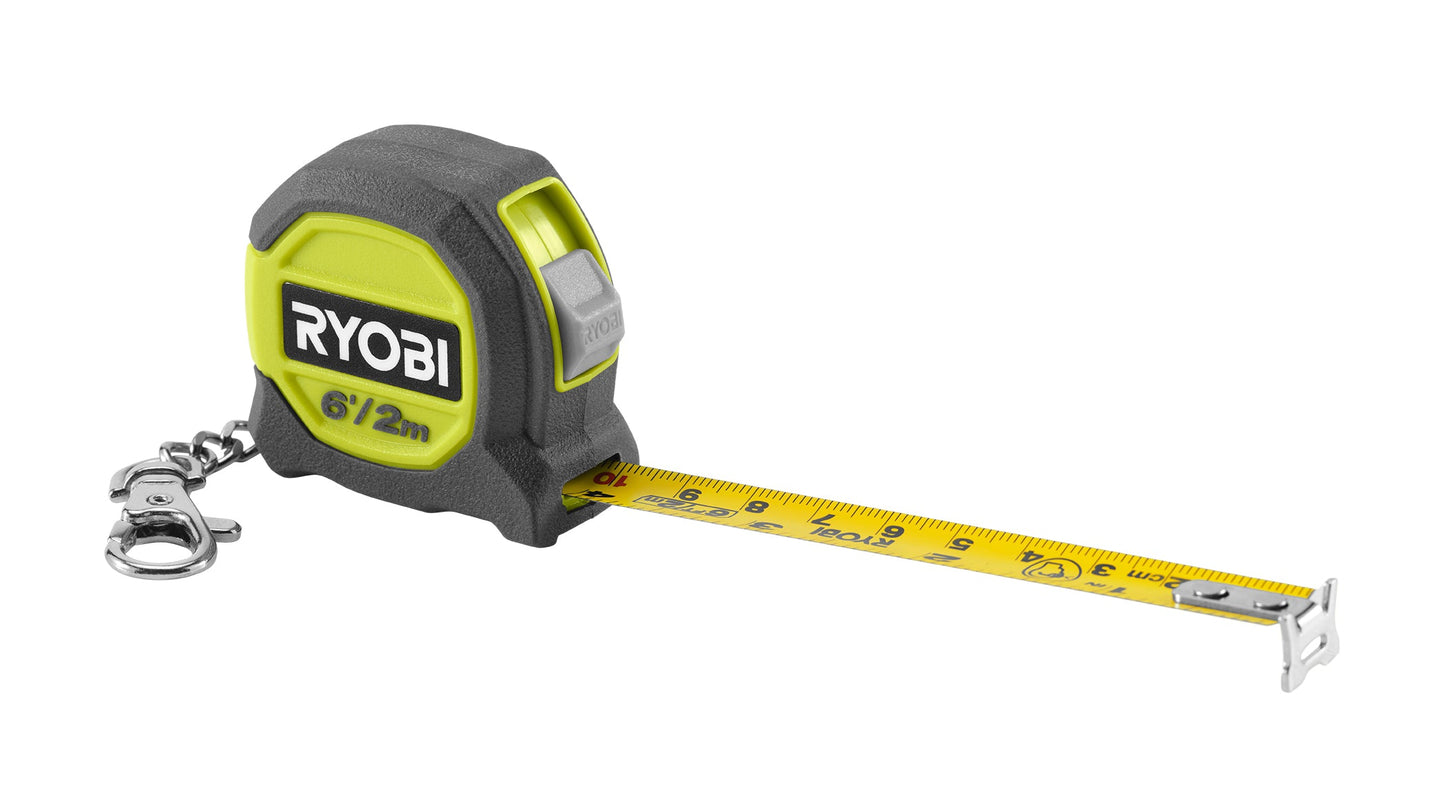 6'/2m KEYCHAIN TAPE MEASURE RYOBI Tools