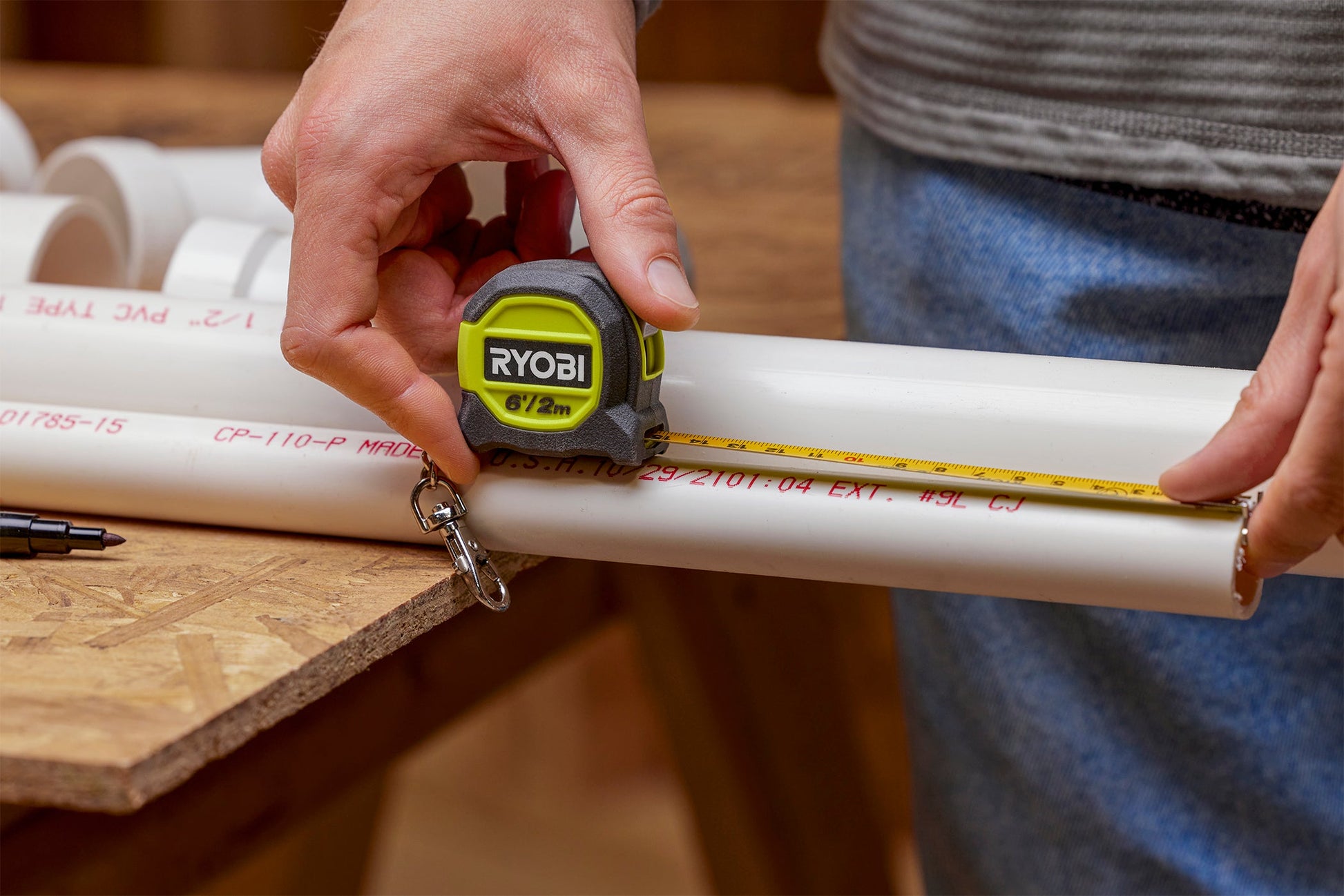 6'/2m KEYCHAIN TAPE MEASURE RYOBI Tools