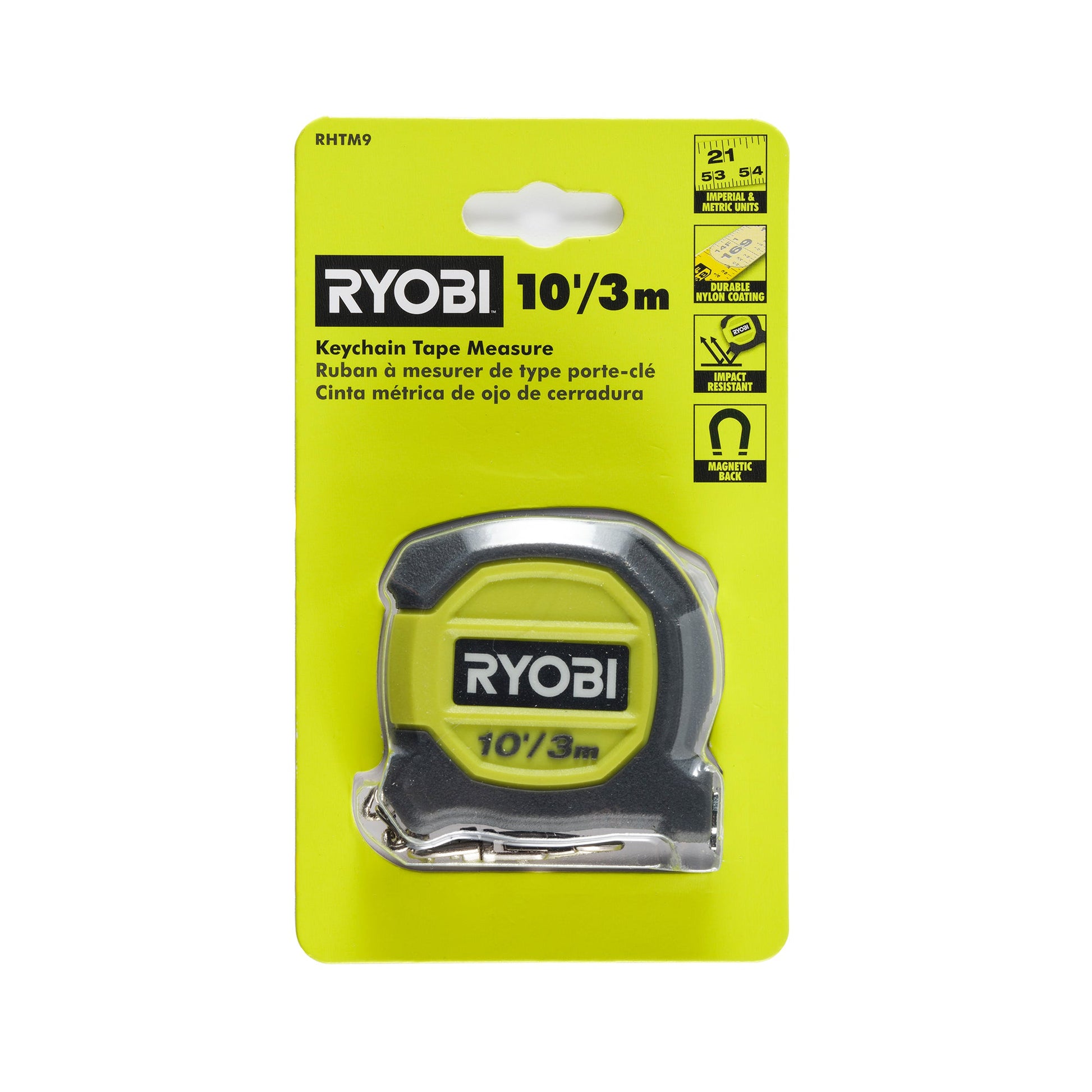 10'/3m KEYCHAIN TAPE MEASURE RYOBI Tools