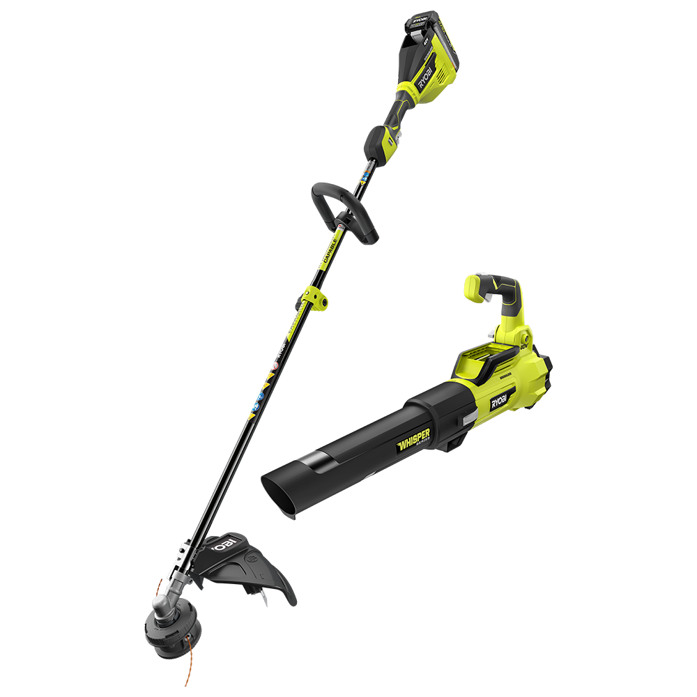 40V Brushless STRING TRIMMER & BLOWER Kit RYOBI Tools