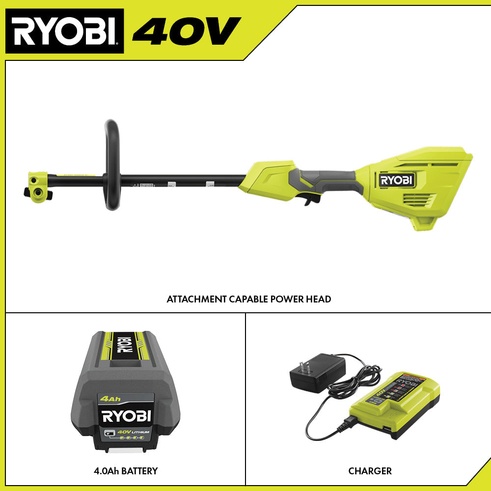 40V ATTACHMENT CAPABLE POWER HEAD KIT RYOBI Tools