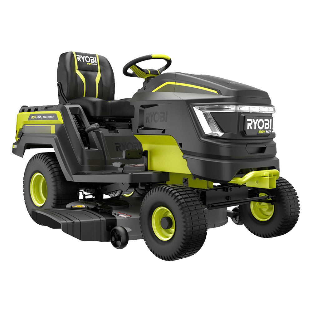 80V HP BRUSHLESS 46" BATTERY CORDLESS ELECTRIC RIDING LAWN TRACTOR RYOBI Tools