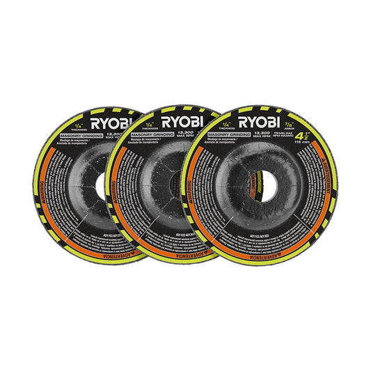 3 PC. 4-1/2" Masonry Grinding Wheel Set RYOBI Tools