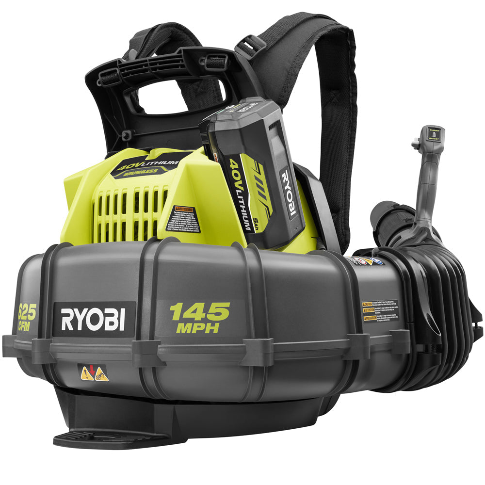 40V BRUSHLESS 625 CFM WHISPER SERIES BACKPACK BLOWER KIT RYOBI Tools