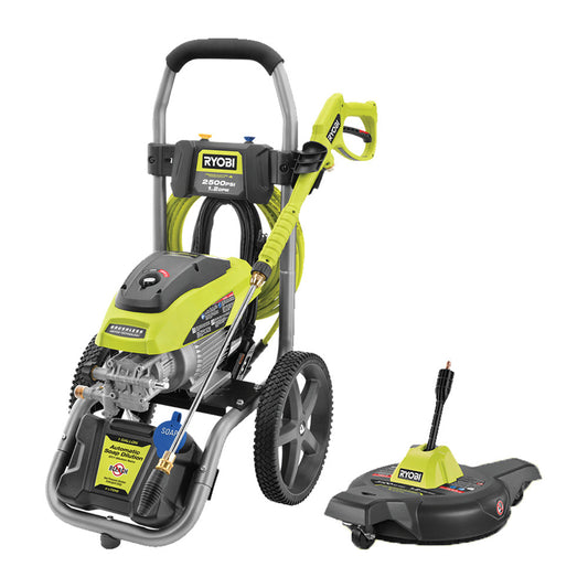 BRUSHLESS 2500 PSI ELECTRIC PRESSURE WASHER WITH FREE 12" 2300 PSI SURFACE CLEANER RYOBI Tools