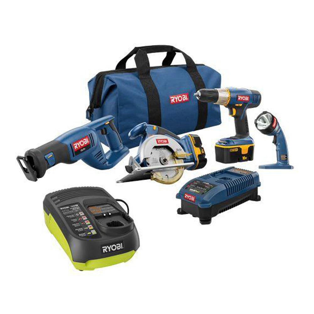 18V ONE+ Super Combo Kit (4-Tool) + In-Vehicle Charger RYOBI Tools