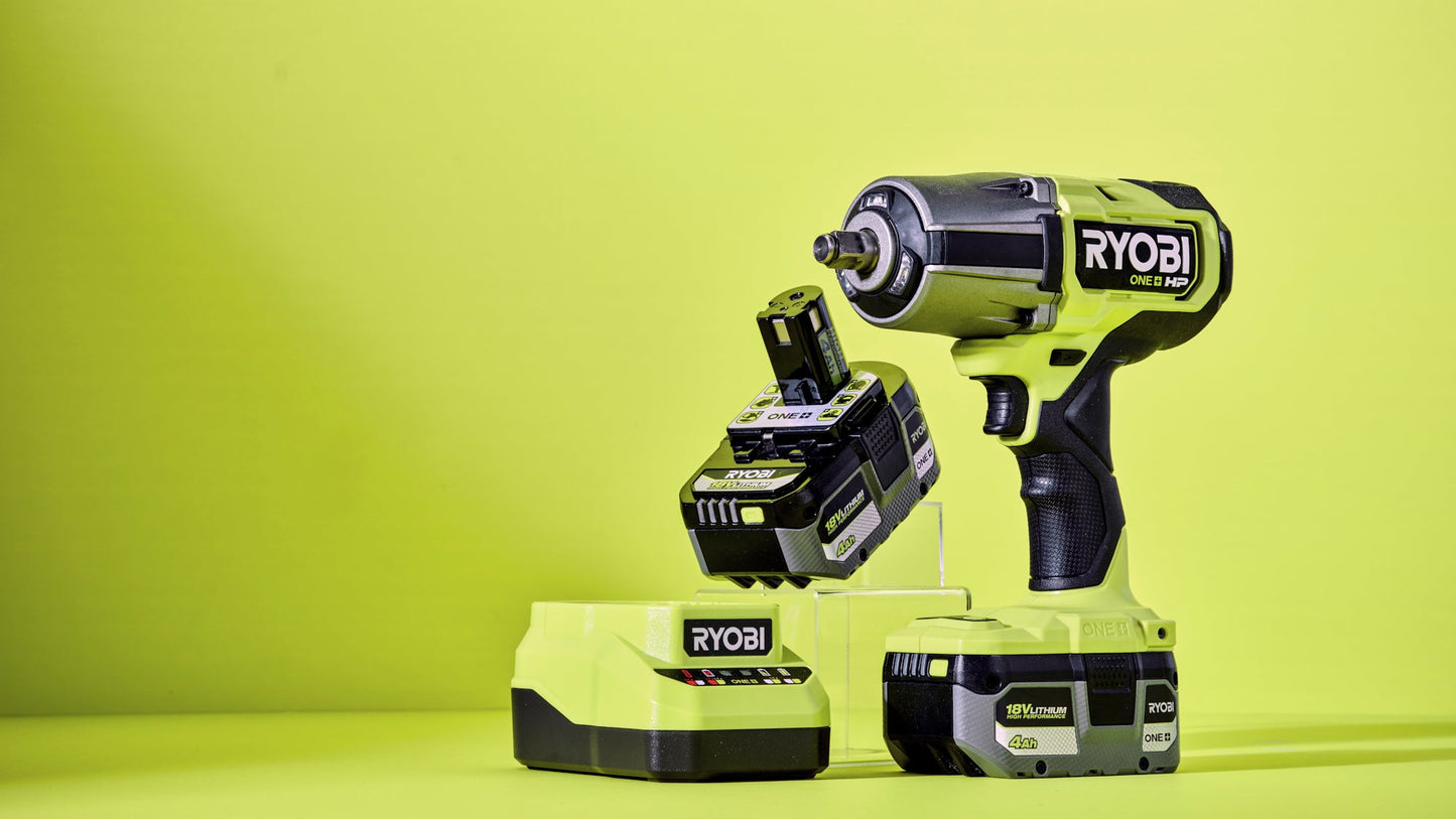 18V ONE+ HP BRUSHLESS 4-MODE 1/2" HIGH TORQUE IMPACT WRENCH KIT RYOBI Tools