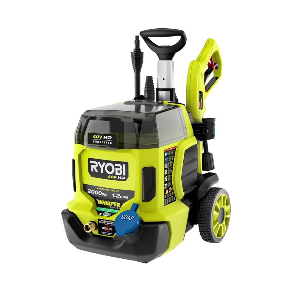 40V HP BRUSHLESS WHISPER SERIES 2000 PSI PRESSURE WASHER RYOBI Tools