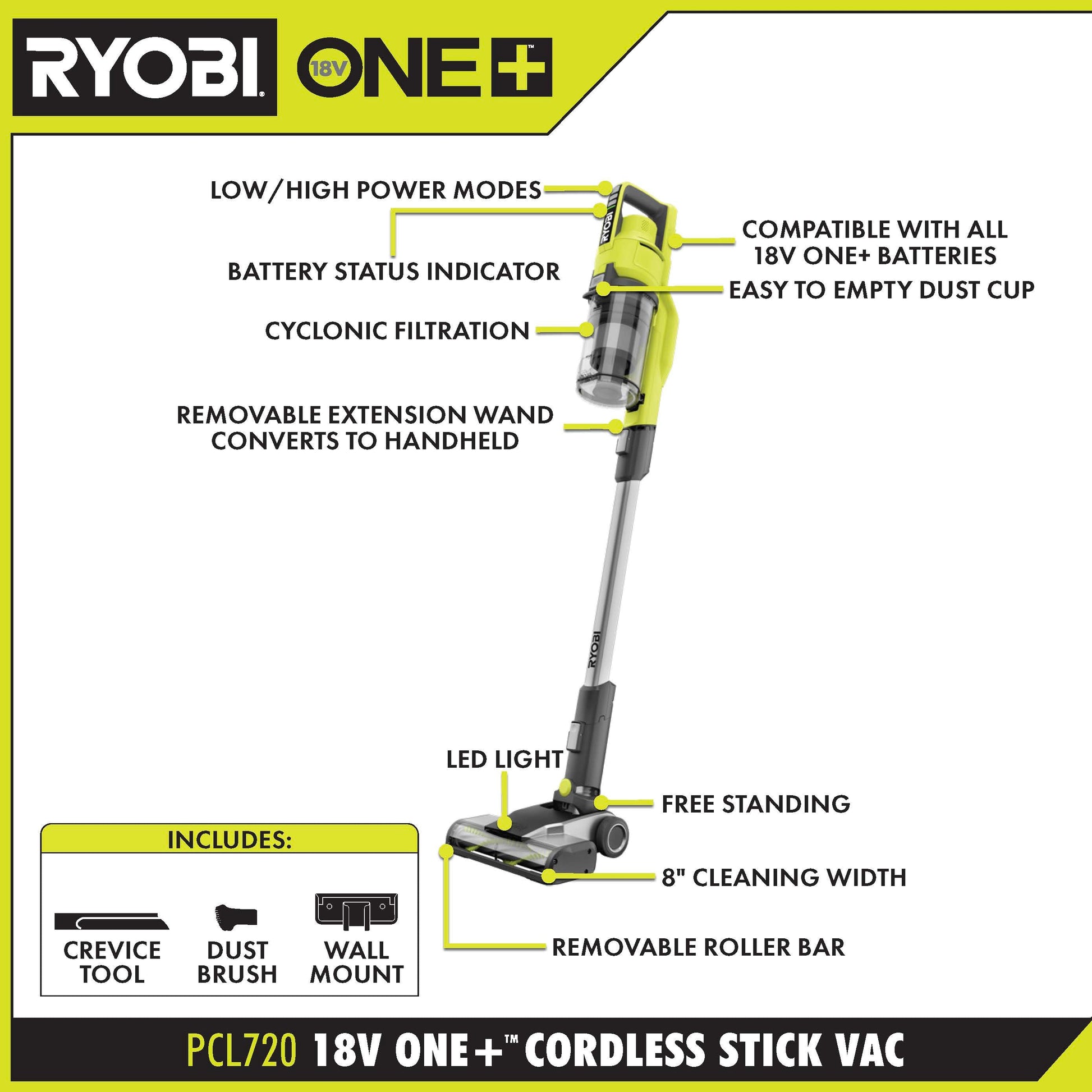 18V ONE+ STICK VACUUM KIT Image 2