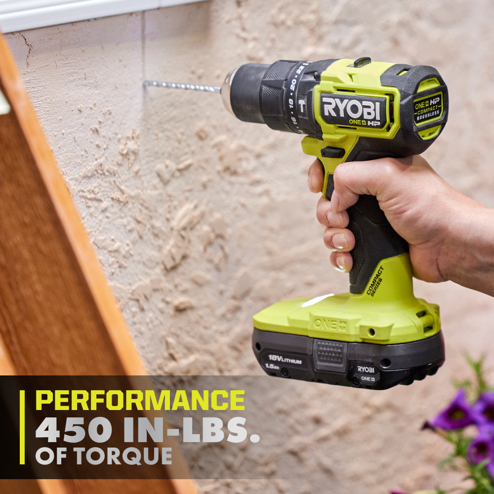 18V ONE+ HP COMPACT BRUSHLESS 1/2" HAMMER DRILL KIT Image 5