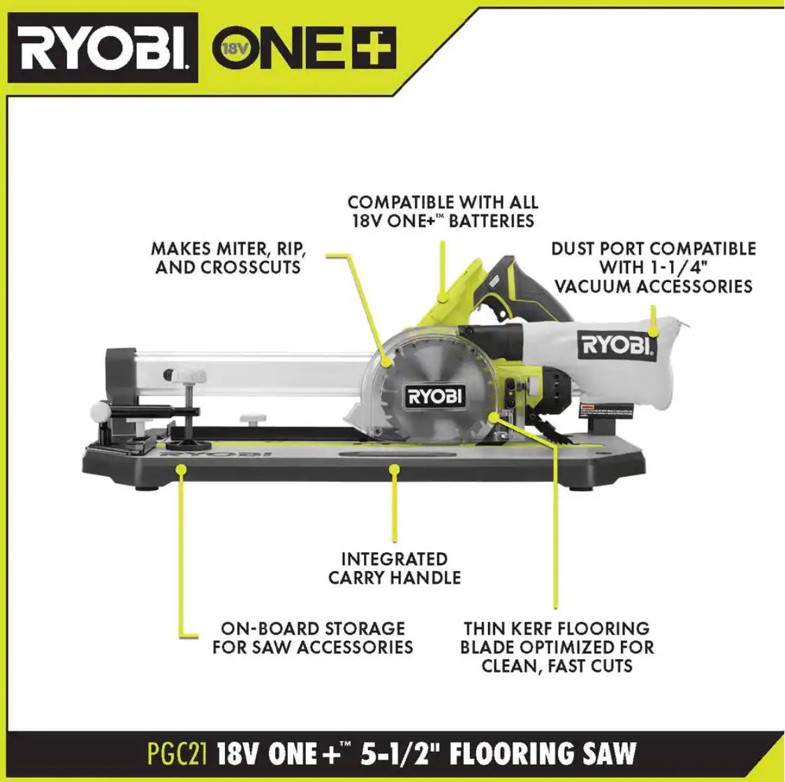 18V ONE+ 5-1/2" Flooring Saw Image 2