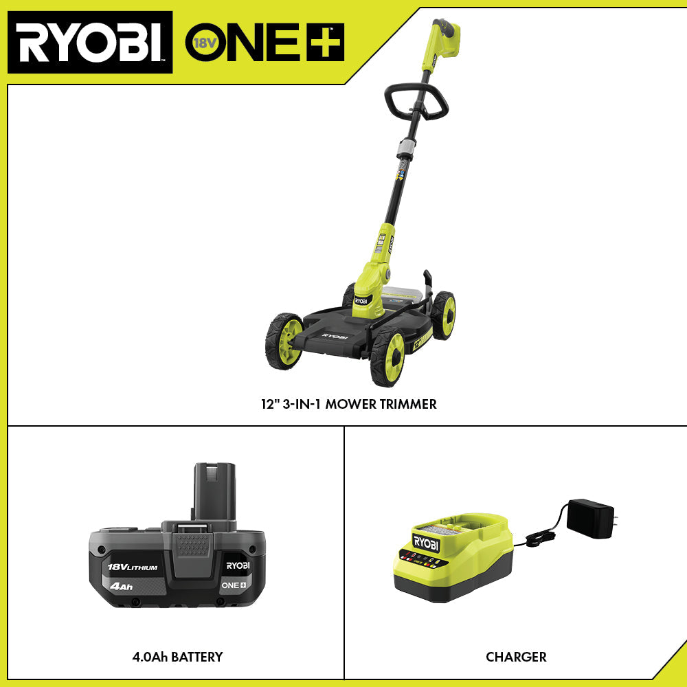 18V ONE+ 12" 3-IN-1 STRING TRIMMER, MOWER AND EDGER KIT Image 2