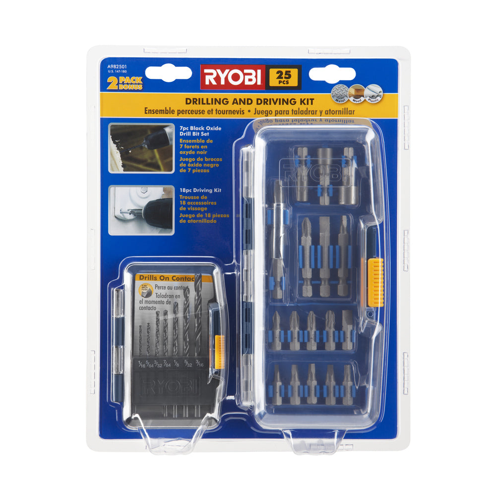 25 PC. Drilling and Driving Kit RYOBI Tools