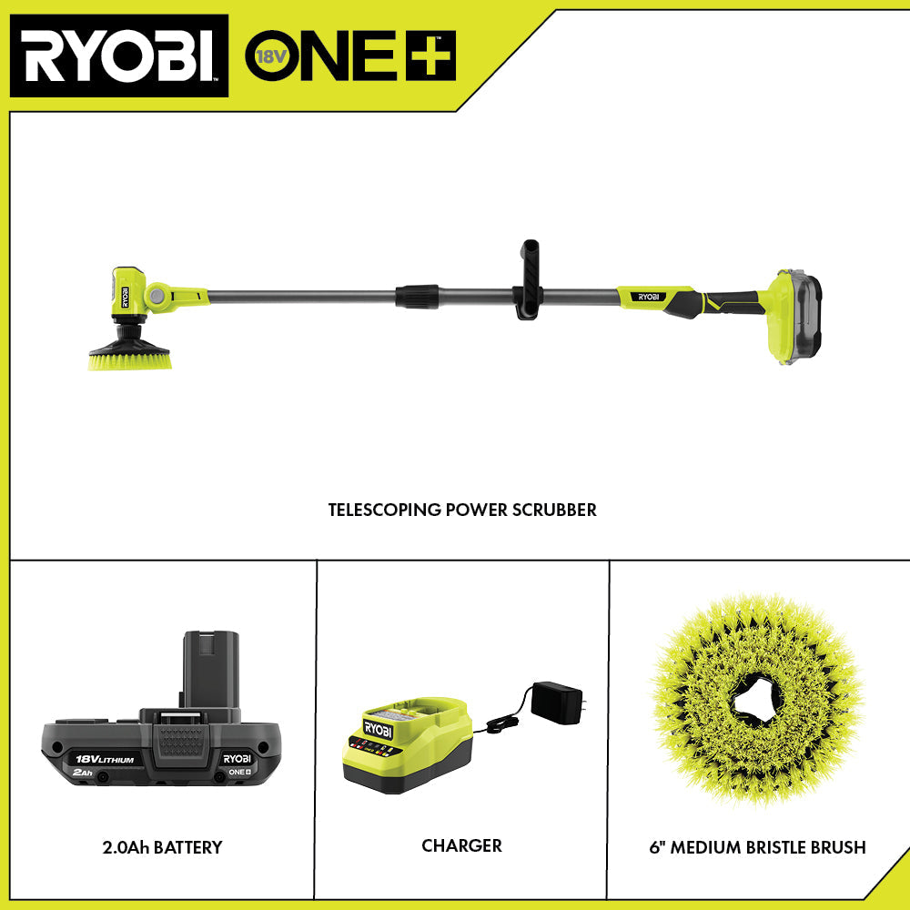 18V ONE+ TELESCOPING POWER SCRUBBER KIT Image 2