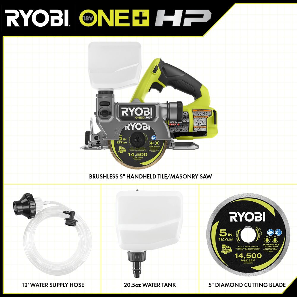 18V ONE+ BRUSHLESS 5" HANDHELD TILE/MASONRY SAW Image 2