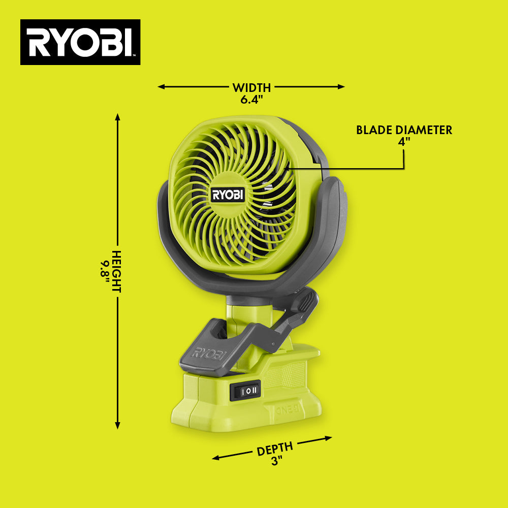 18V ONE+ 4" Clamp Fan Image 4