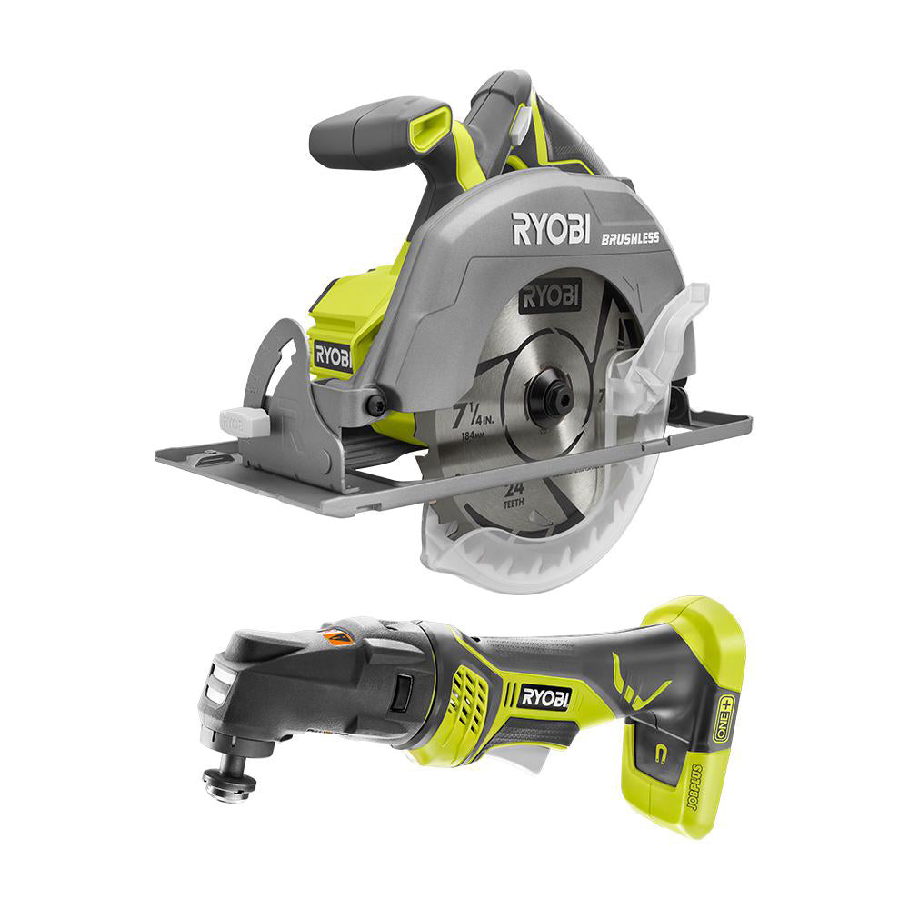 18V ONE+ Brushless Circular Saw and JobPlus RYOBI Tools