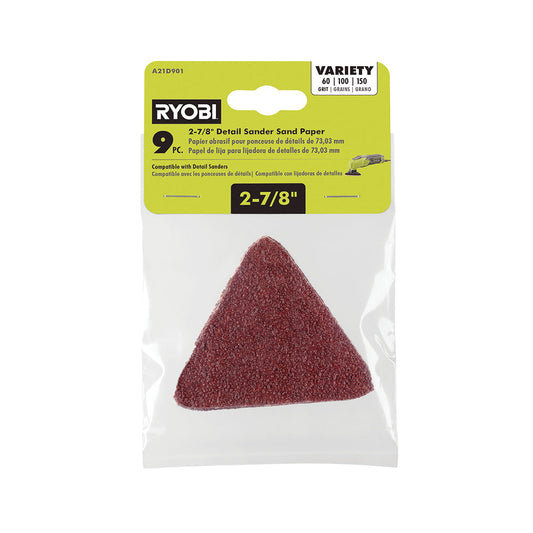 9 PC. 2-7/8" DETAIL SANDER SAND PAPER RYOBI Tools