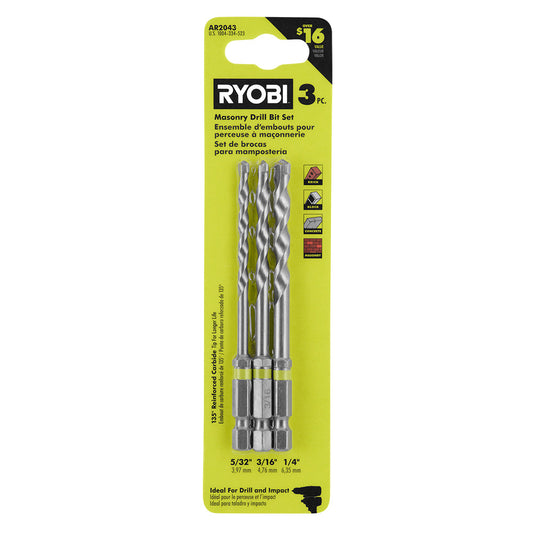 IMPACT RATED MASONRY DRILL BITS RYOBI Tools