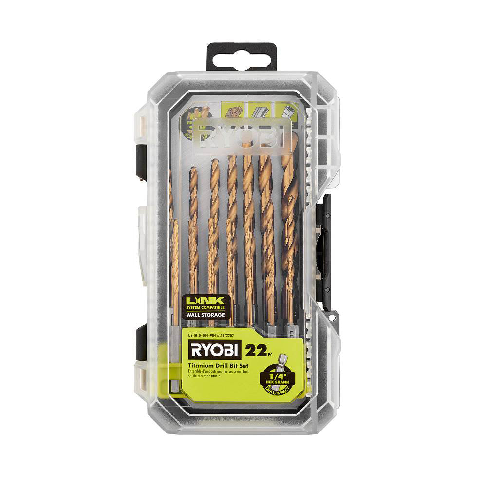 22 PC. TITANIUM DRILL BIT SET RYOBI Tools