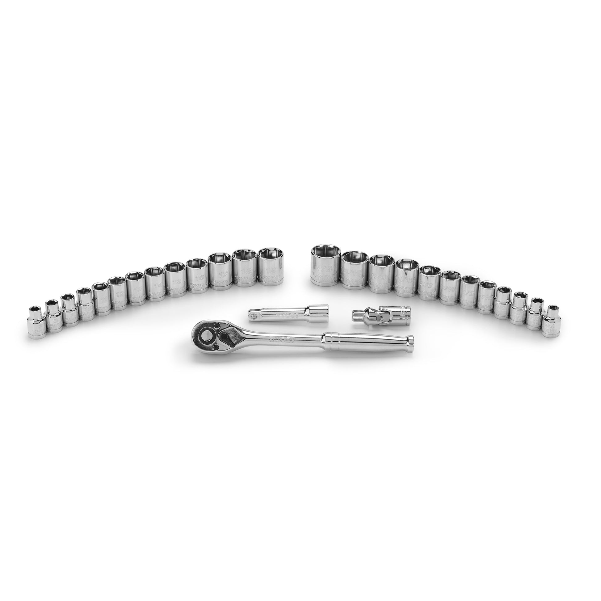 28 PC. 3/8" Ratchet and Socket Set image