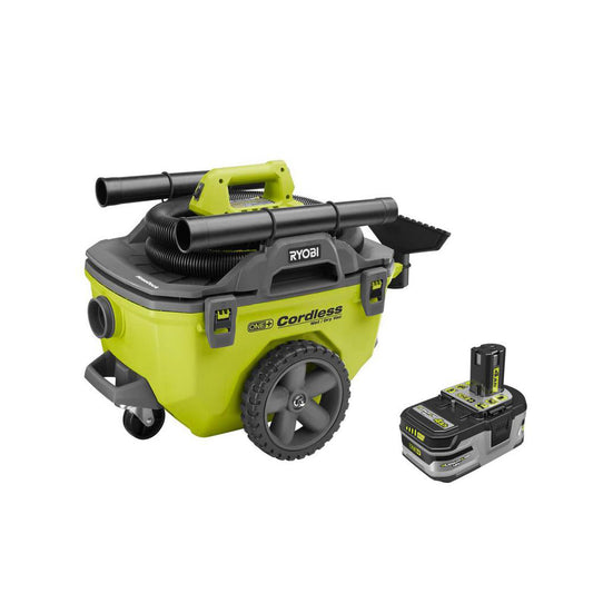 18V ONE+ 6 GAL. WET/DRY VACUUM WITH 4.0 AH LITHIUM+ HP HIGH CAPACITY BATTERY RYOBI Tools