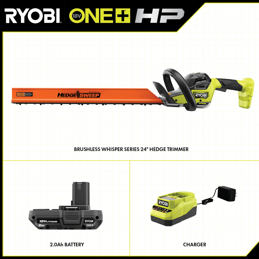 18V ONE+ HP BRUSHLESS WHISPER SERIES 24" HEDGE TRIMMER Image 6