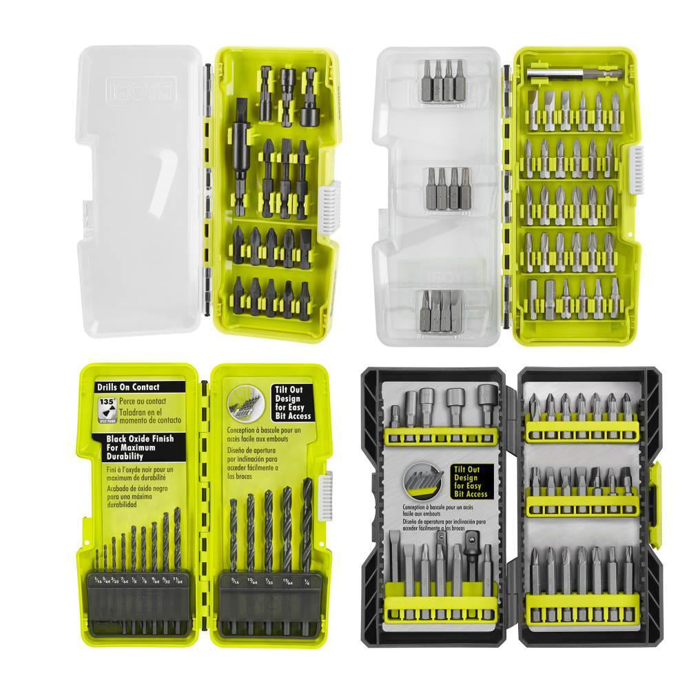Black Oxide Drill and Drive Multi-Pack Bit Set (130-Piece) RYOBI Tools