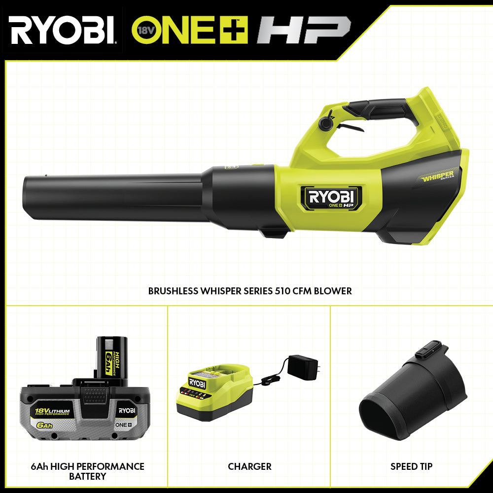 18V ONE+ HP BRUSHLESS WHISPER SERIES 510 CFM BLOWER KIT image 2