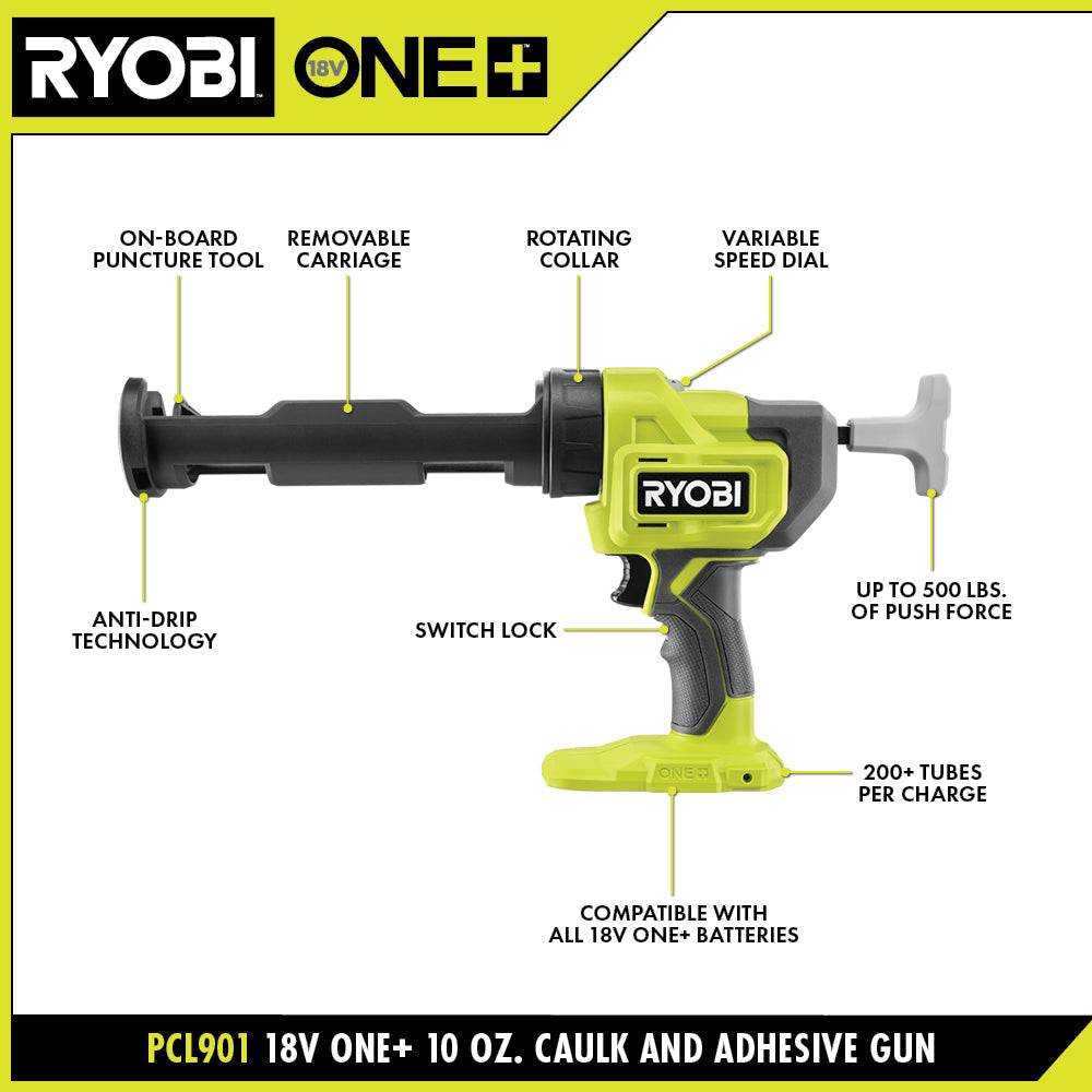 18V ONE+ 10 oz. Caulk and Adhesive Gun Kit Image 3