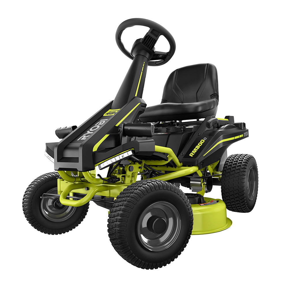 30" 50 AH Electric Riding Lawn Mower RYOBI Tools